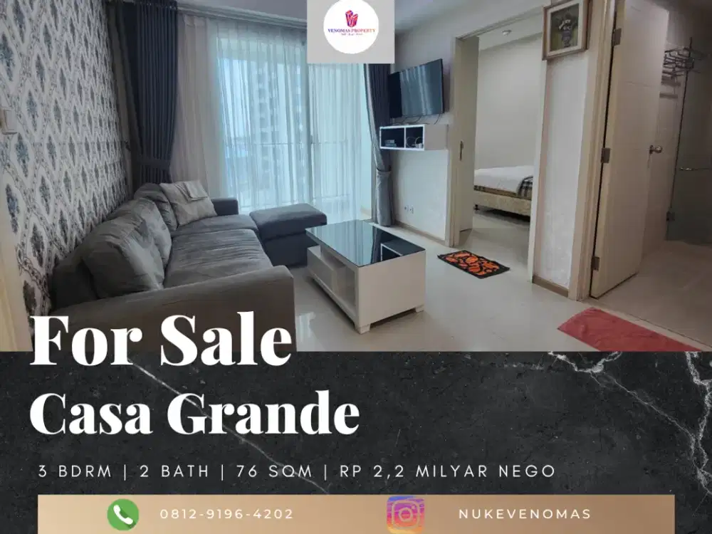 Dijual Apartement Casa Grande 2BR+1 Full Furnished Tower Montana