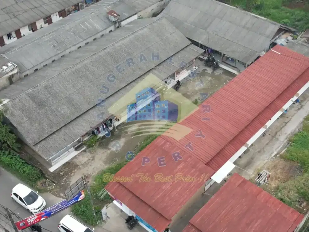 Tanah beserta kontrakan di Jalan Raya Diklat Pemda Curug - Tangerang.