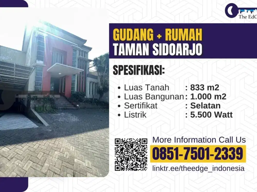 Disewakan Gudang Raya Taman Sidoarjo - The EdGe