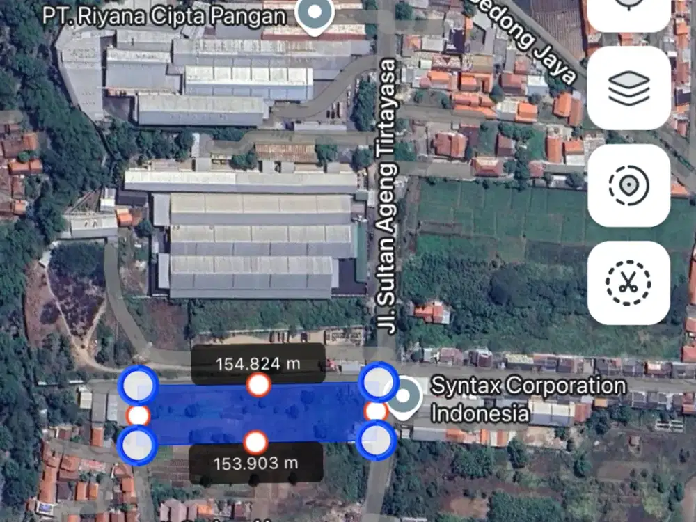 Tanah Kedawung Jl Sultan Ageng Tirtayasa Samping Pabrik Jelly