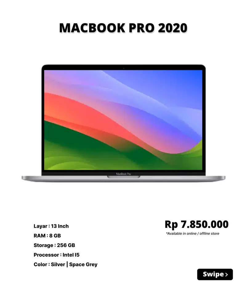 Promo! Macbook Pro  2020 RAM 8/256 GB