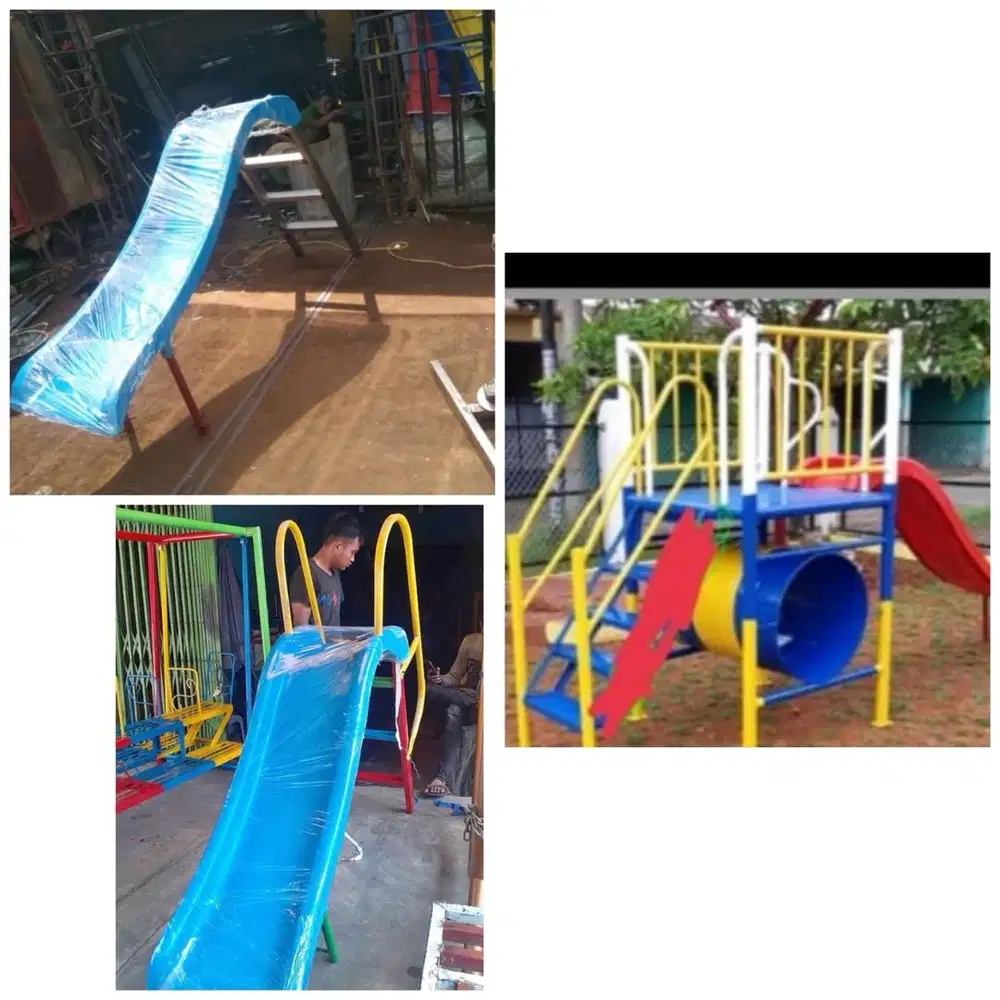 Perosotan, ayunan, jungkat jungkit, playground