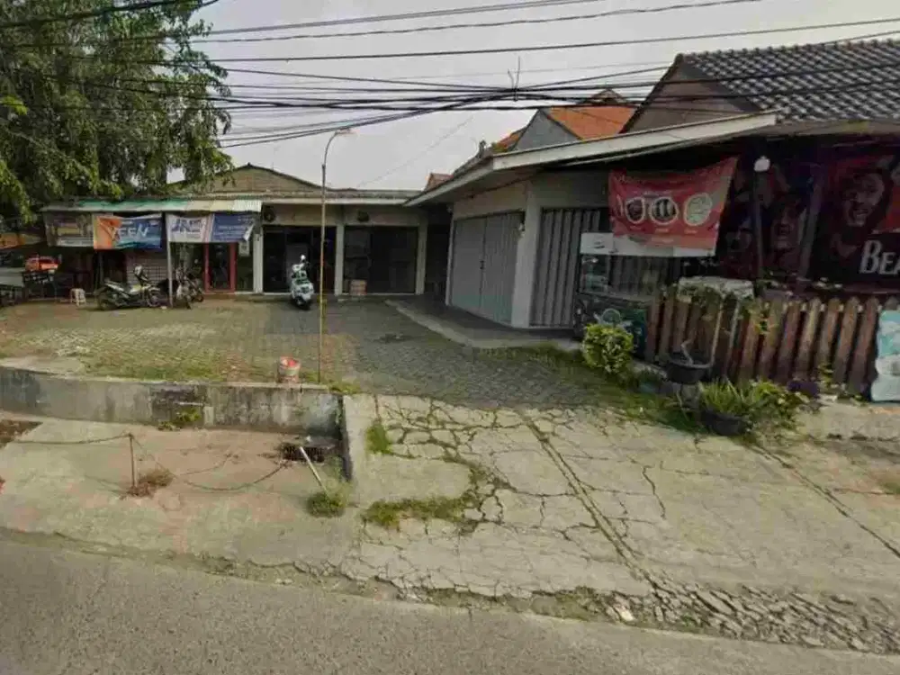 dijual tanah 236m dan bangunan 6 kios strategis utk usaha di pinggir jalan perumahan pekayon