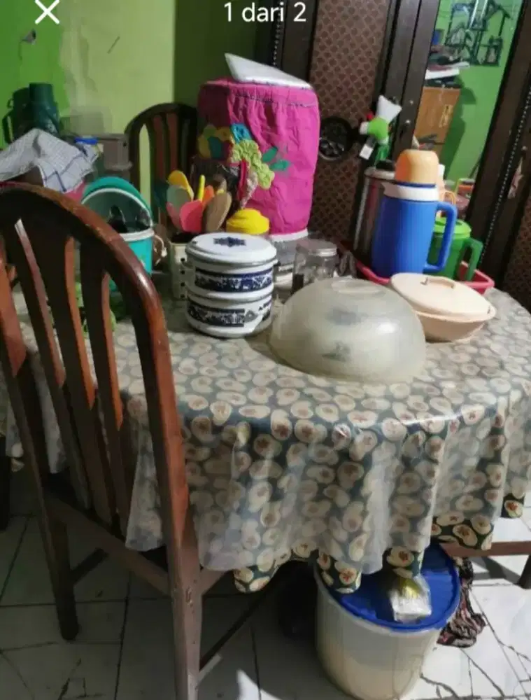 Meja makan kayu fullset