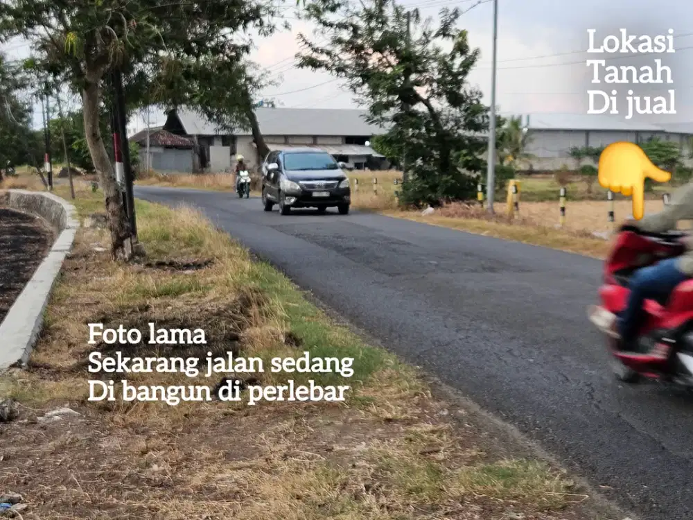 Termurah 650/m Lahan nol jl raya balong panggang gresik