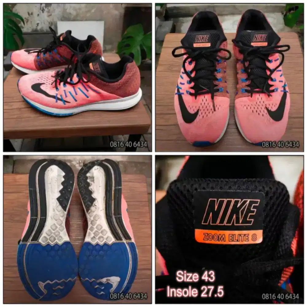 Nike Zoom Elite 8 for Running, Jogging, Lari, Jalan