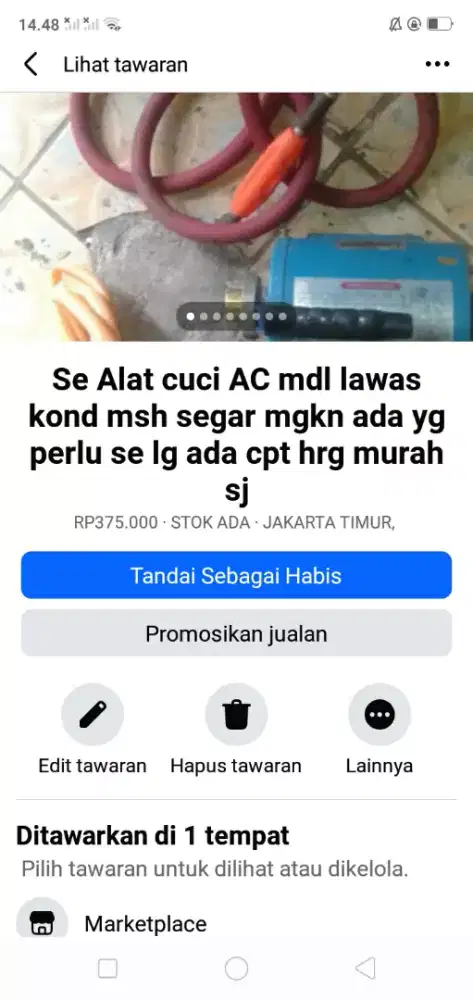 Se set mesin khusus Cici AC dll kond spt baru jarang pakai mgkn perlu