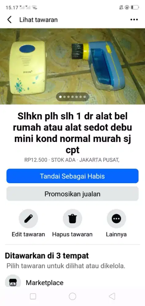 Slhkn plh slh 1 dr alat bel rumah/alat sedot debu mini hrg murah sj