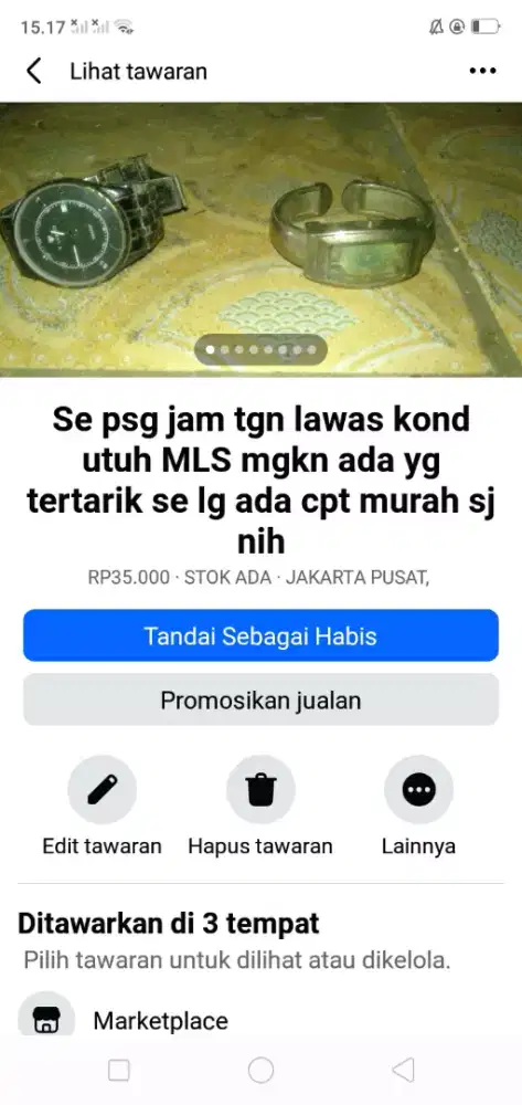 Se psg jam tgn lawas berkualitas kond bgs MLS hrg murah sj