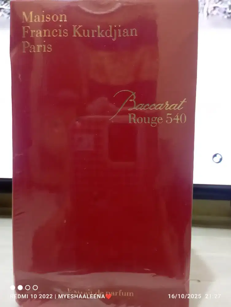 Parfum BACCARAT ROUGE 540