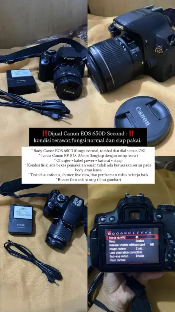 Dijual Canon EOS 650D Second!