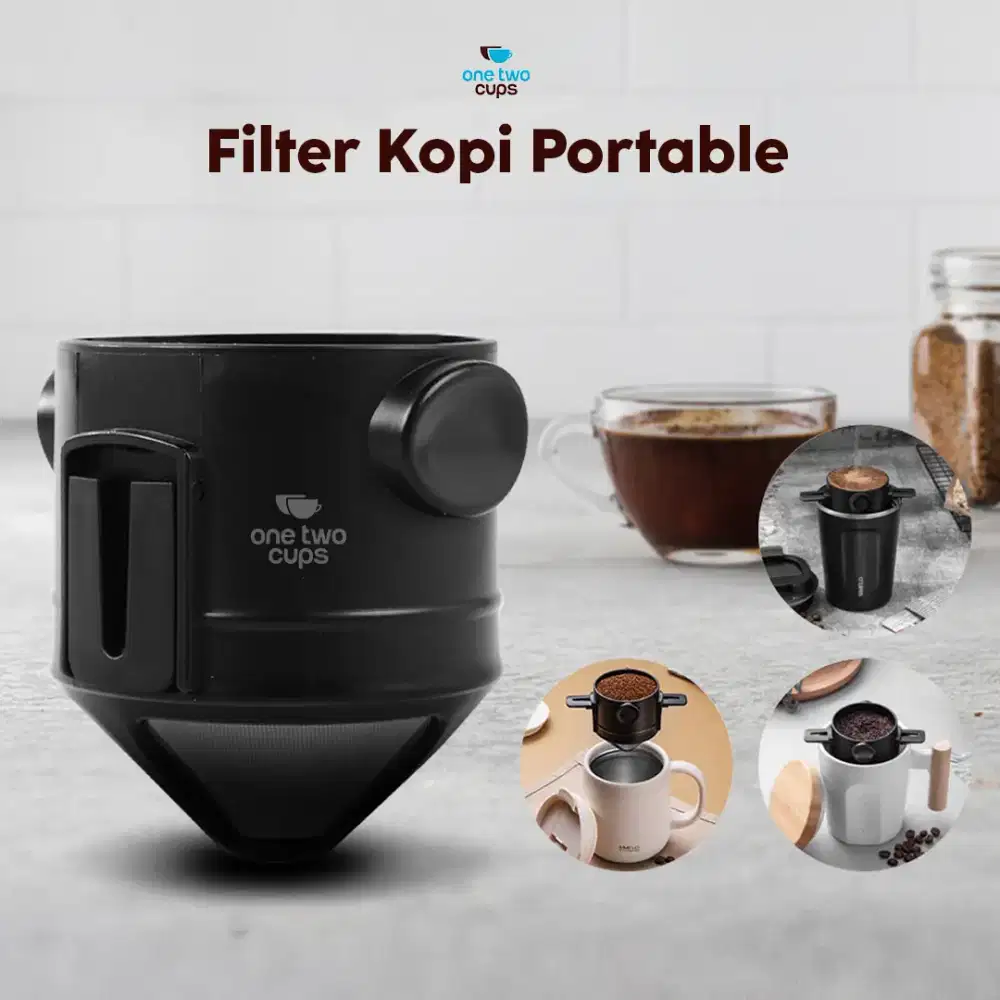 One Two Cups Filter Penyaring Kopi Portable Cone Coffee Dripper