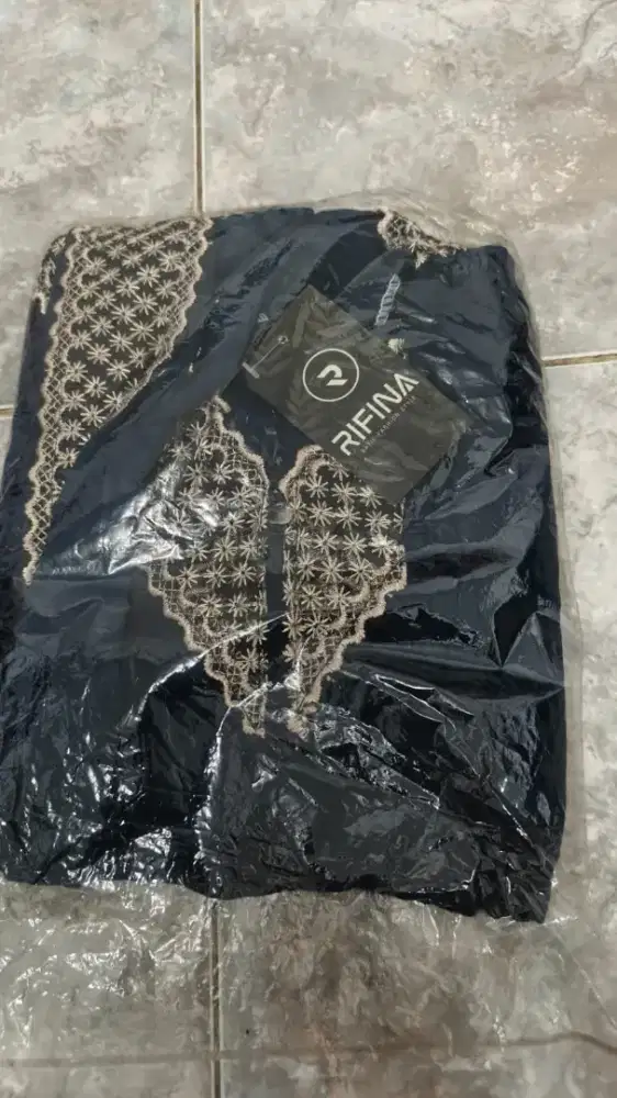 Kaftan polos renda + belt muat sampe bb jumbo