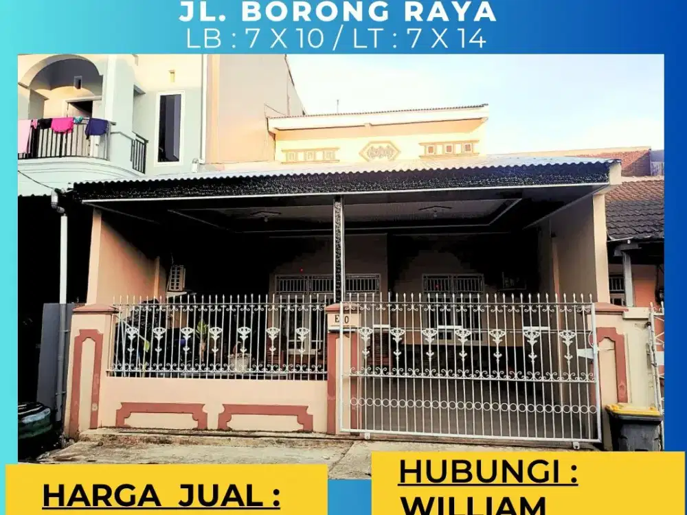 DI JUAL RUMAH JL BORONG RAYA KOMP PRIMA GRIYA MAKASSAR