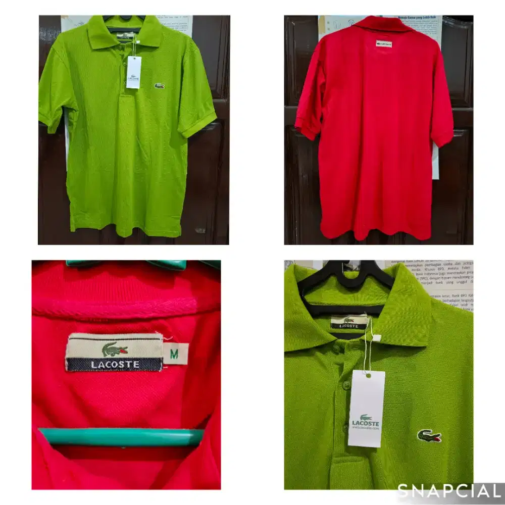 T Shirt Pria Lacoste
Merah & Hijau