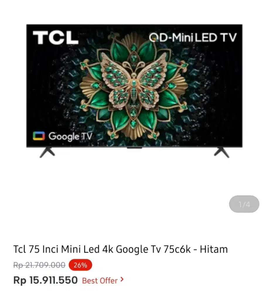 TCL MINI LED 75 INCI