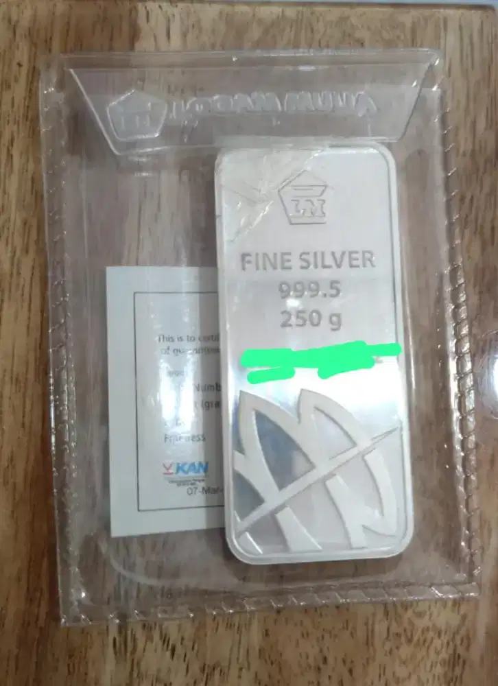 Fine silver Antam 250 gram langka sekali