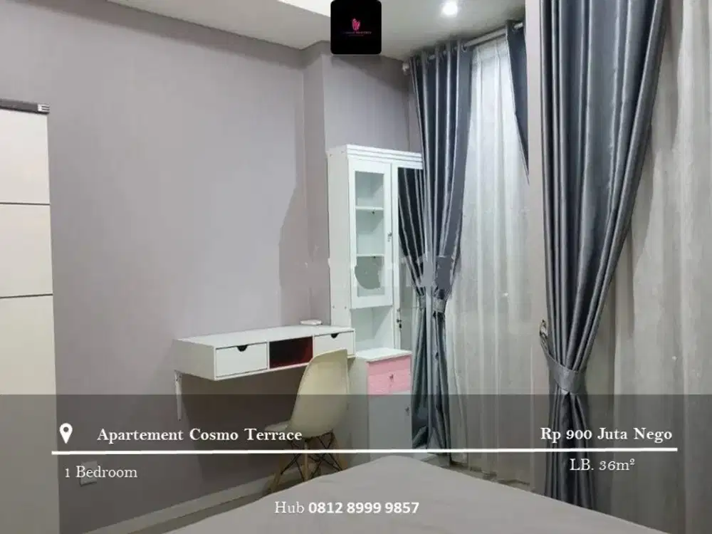 Dijual Apartement Cosmo Terrace 1BR Full Furnished