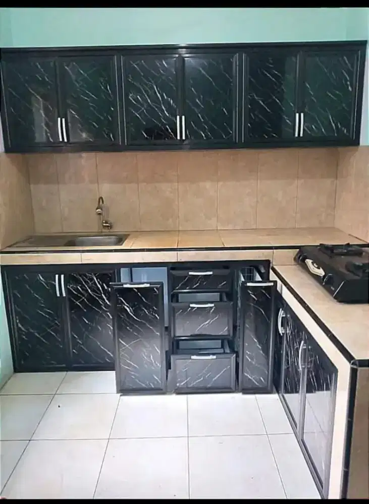 Kitchen set alumunium harga termurah bergaransi anti rayap