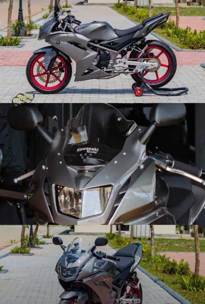 Kawasaki Ninja 150RR 2013 full upgrade siap gas, nongkrong, pajak pjg