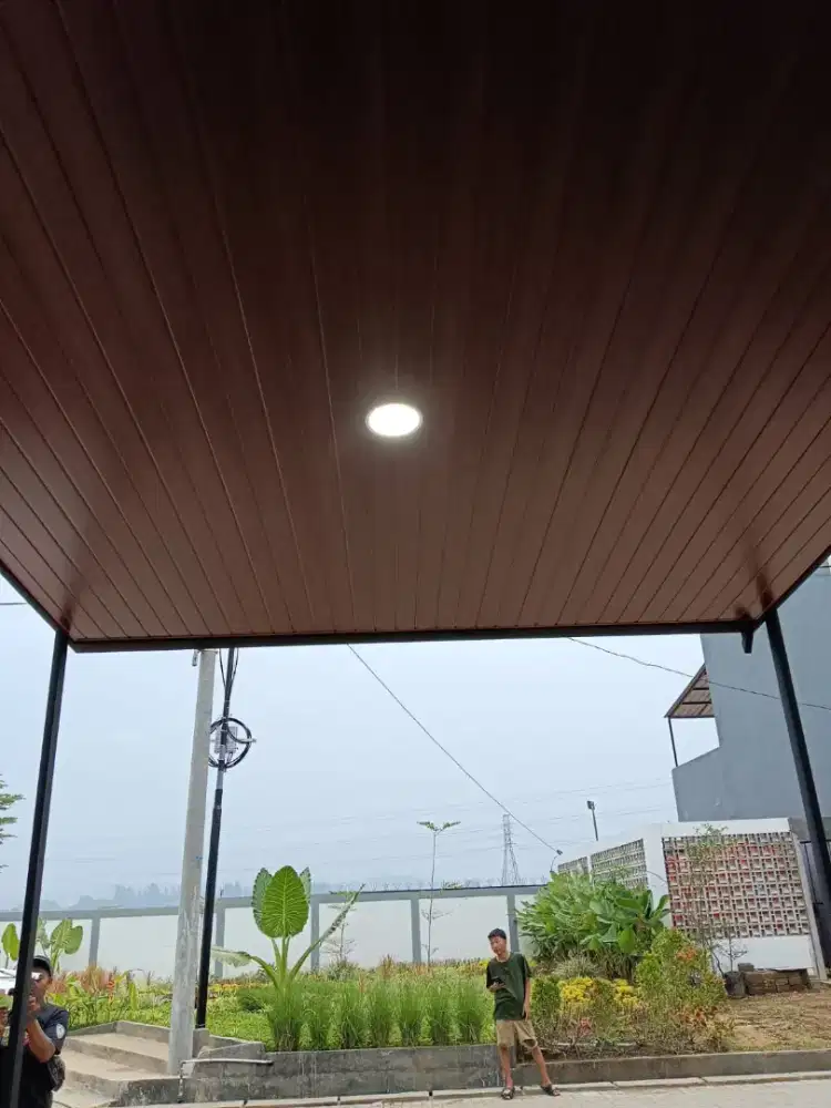 Kanopi alderon single layer kombinasi plafon pvc