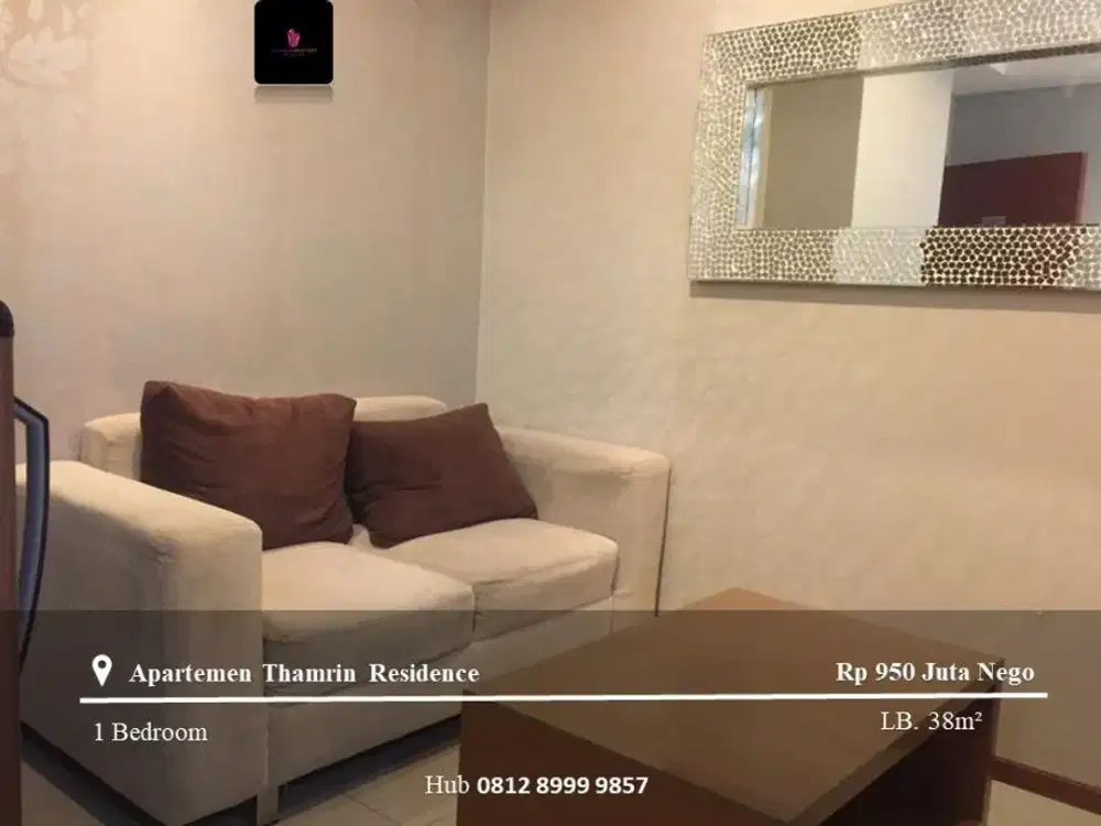 Dijual Apartement Thamrin Residence 1BR FF