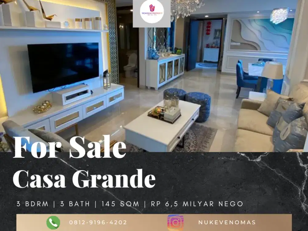 Dijual Apartement Casa Grande Kota Casablanca 3BR Full Furnished Tower Chianti