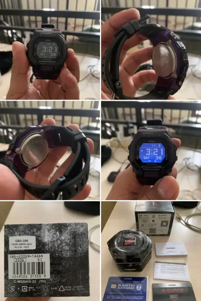 [Nego Tipis] G-Shock GBD-200 Warna Ungu - Type (Bluetooth Connect)