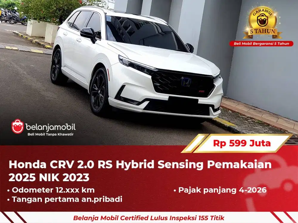 [GARANSI 5TH] Honda CR-V CR V CRV 2.0 RS Hybrid HEV Sensing 2023/2025
