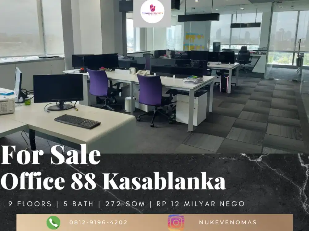 Dijual Office 88 Kasablanka Full Furnished Lantai 9