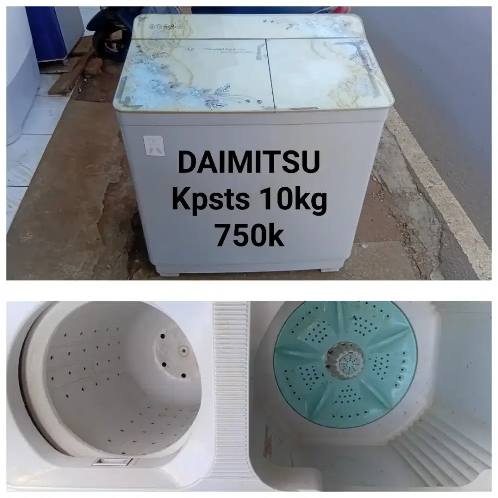 Mesin cuci DAIMITSU 10kg bekas bergaransi