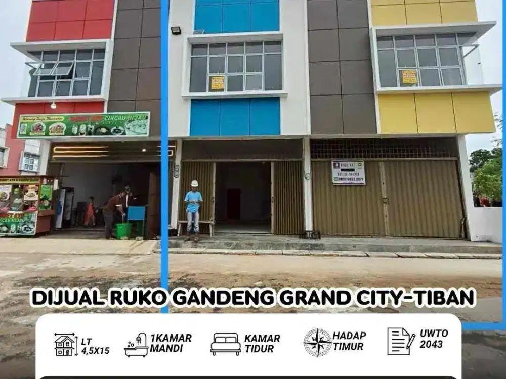 Dijual Ruko Gandeng 2 Grand City Tiban