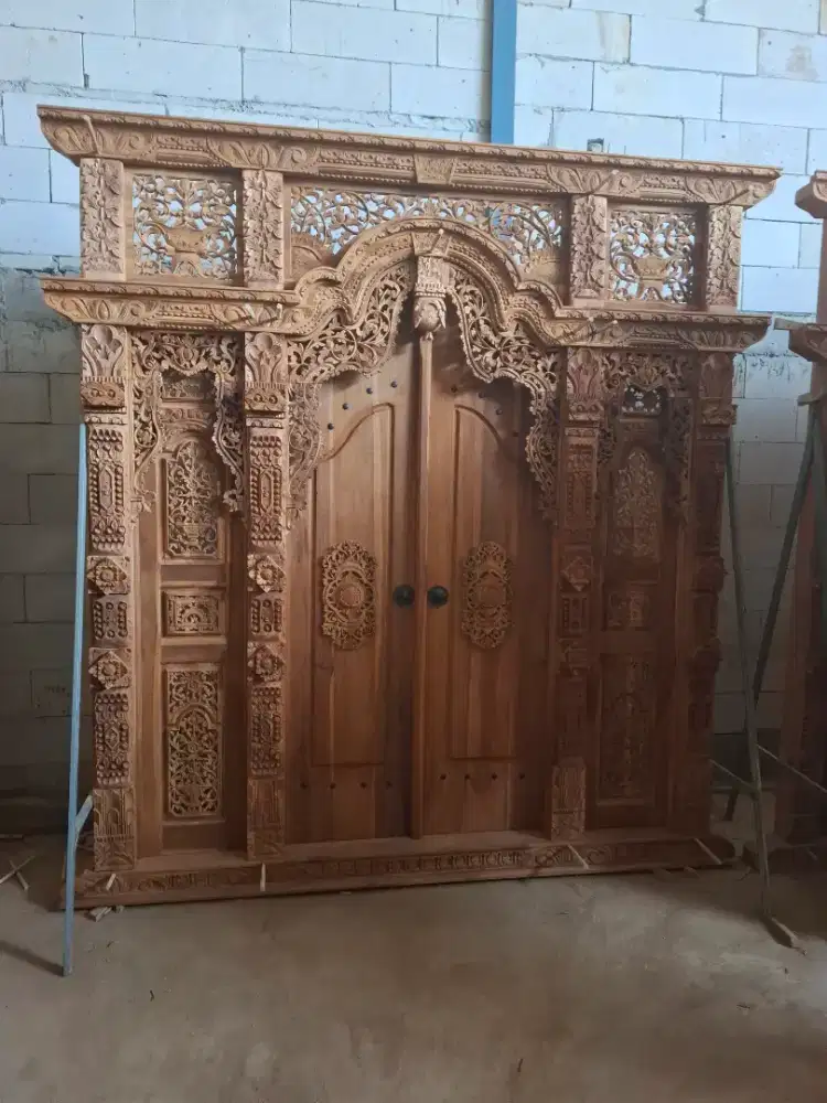 gebyok 250x260 pintu tempel full kayu jati
