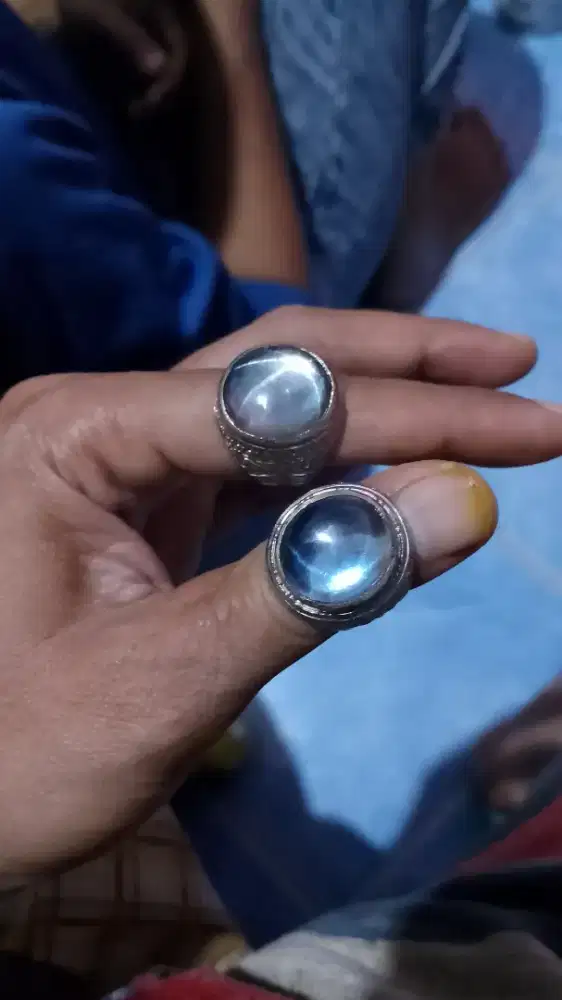 Batu star QUARTZ asli natural mewah ring 7/8