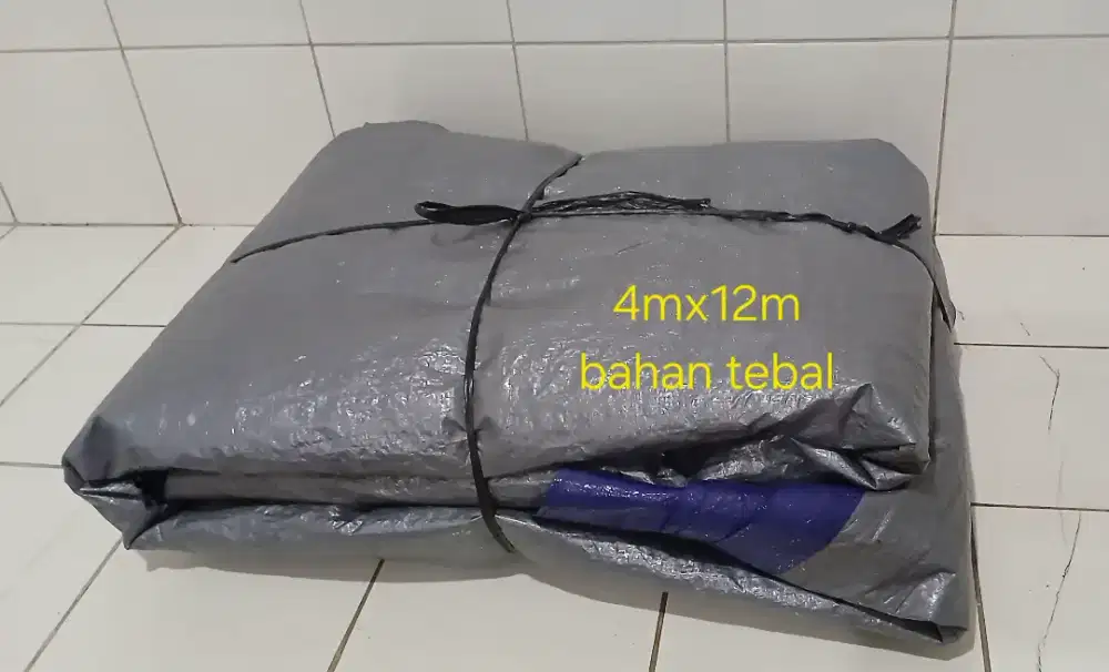 Terpal A20 biru abu tebal 4x12m