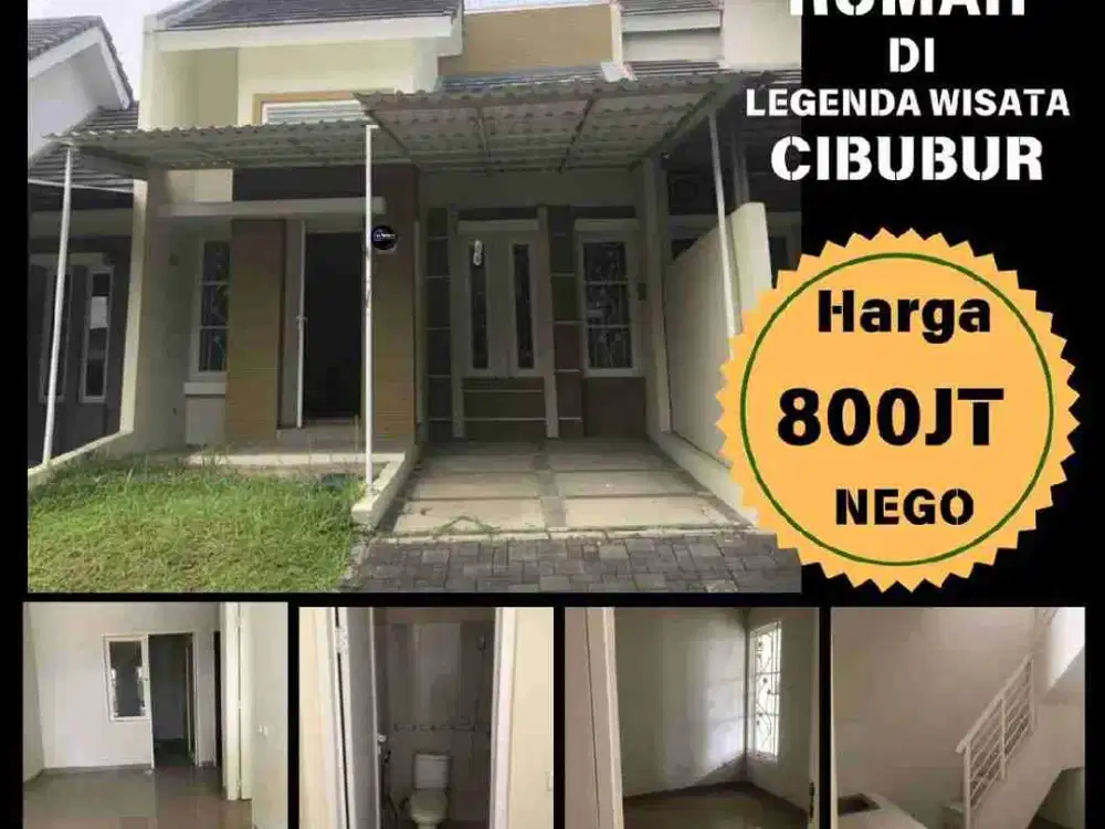 Jual Cepat Rumah Cantik Siap Huni 800Jt Nego. Legenda Wisata Cibubur.