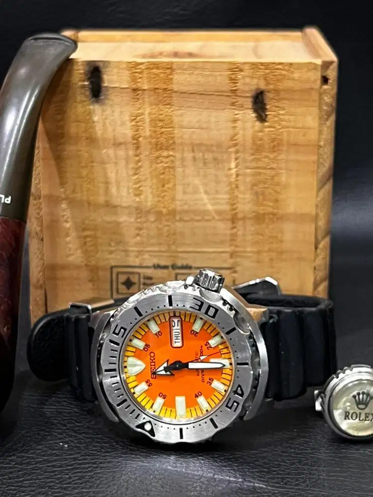 Seiko moster orange dial orginal