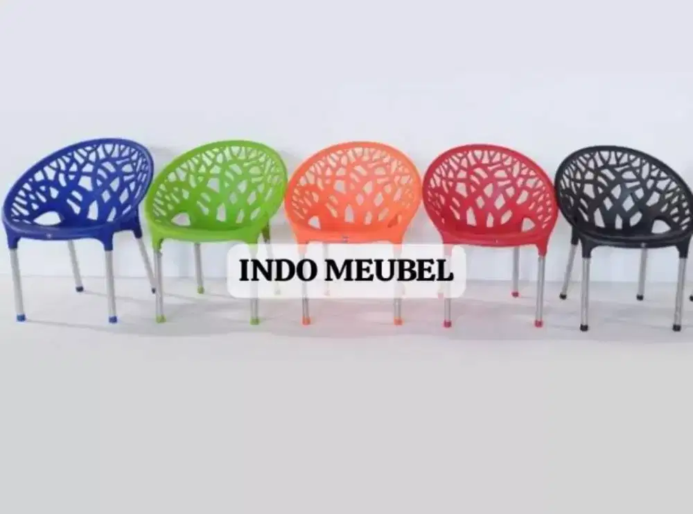 KURSI TERAS, KURSI CAFFE, KURSI TAMU PLASTIK PREMIUM KAKI BESI