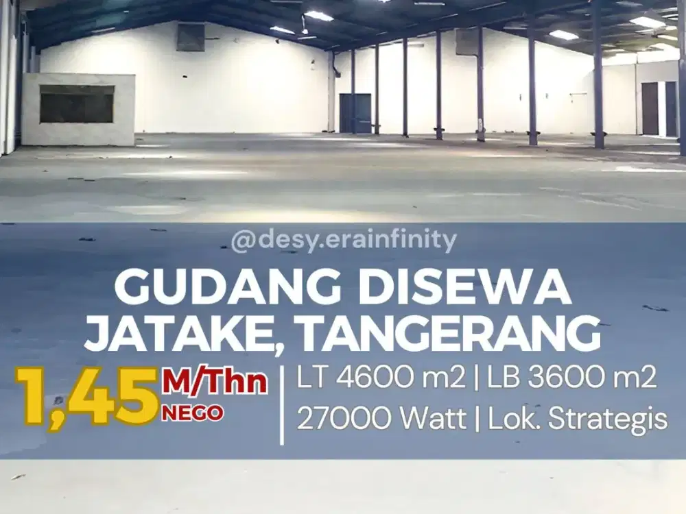 Disewakan Gudang di Jatake, Tangerang