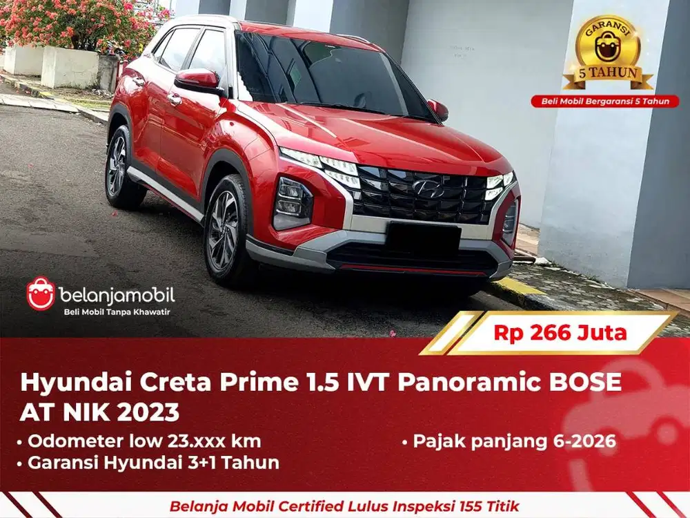 [ GARANSI 5TH ] Hyundai Creta Prime 1.5 IVT Panoramic BOSE 2023/2024