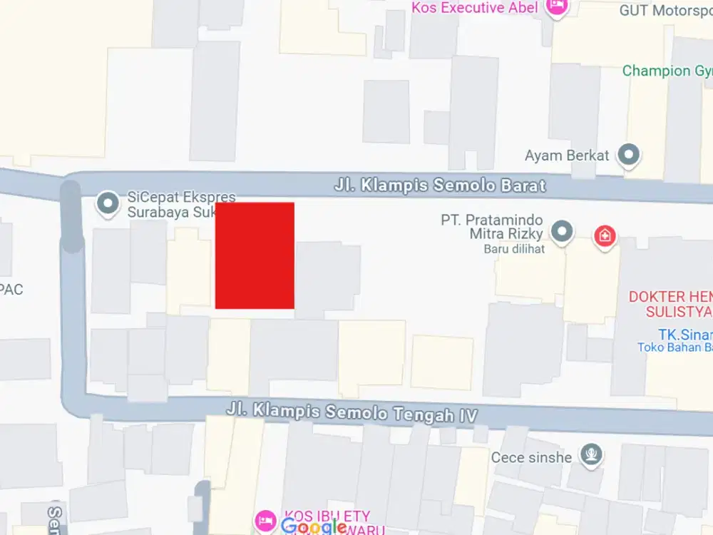 Dijual Tanah Kavling Murah Klampis Semolo Barat