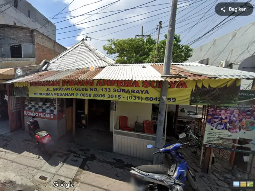 Dijual Rumah Usaha Hitung Tanah Lokasi Strategis Raya Bratang Gede