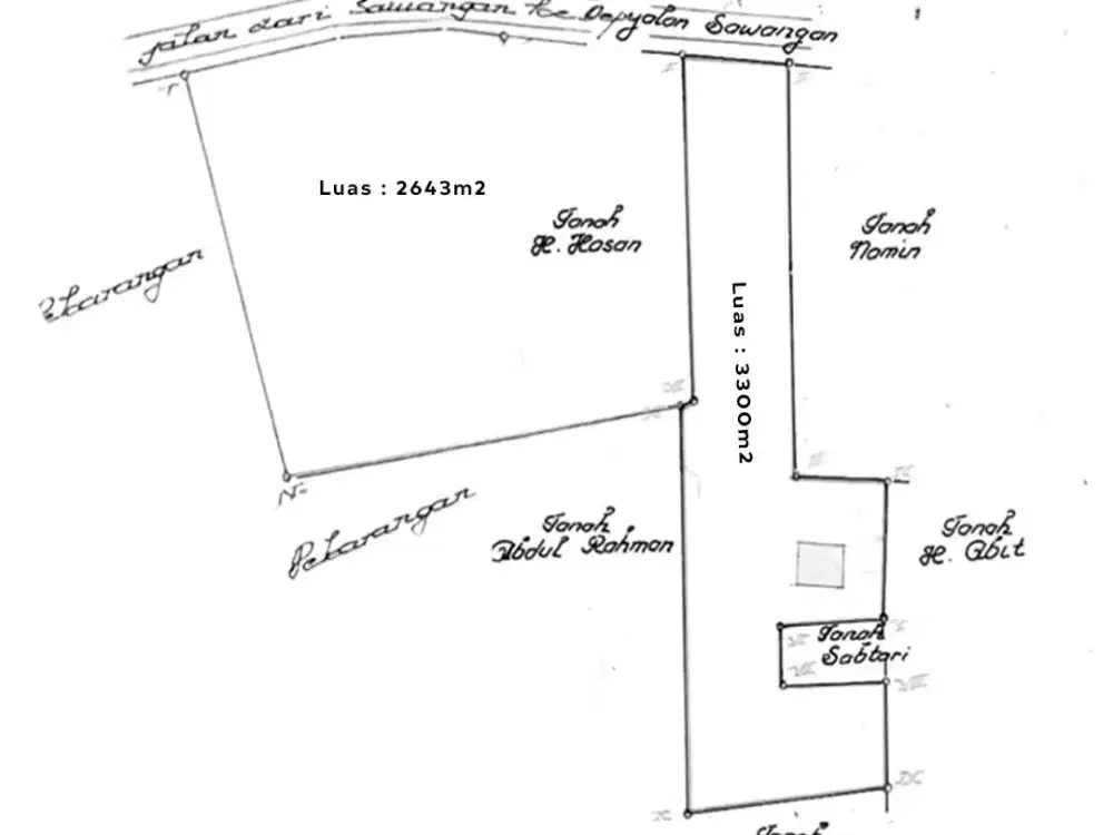 Dijual Tanah Komersial Cocok Untuk Rumah Cluster di Cilangkap, Depok