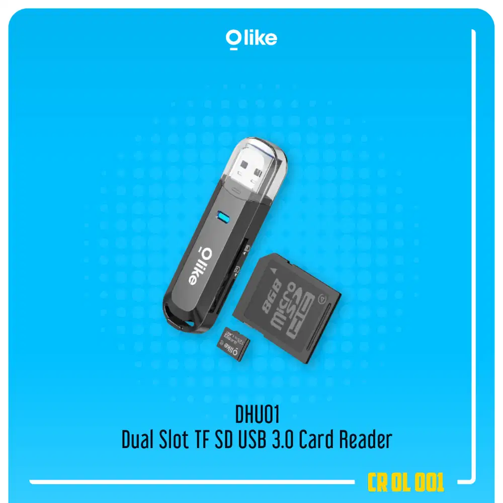 Olike DHU01 Dual Slot TF SD USB 3.0 Card Reader Adapter