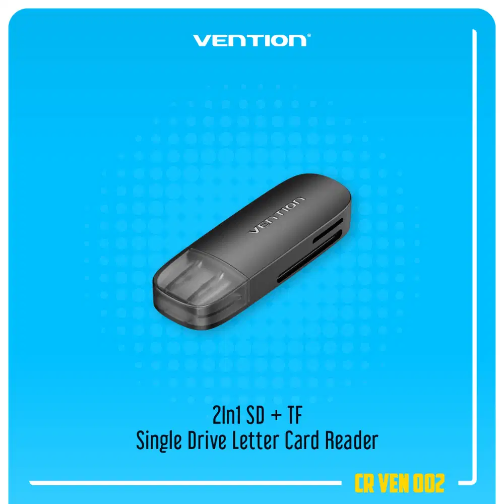 Vention 2In1 SD + TF Single Drive Letter USB 3.0 Card Reader