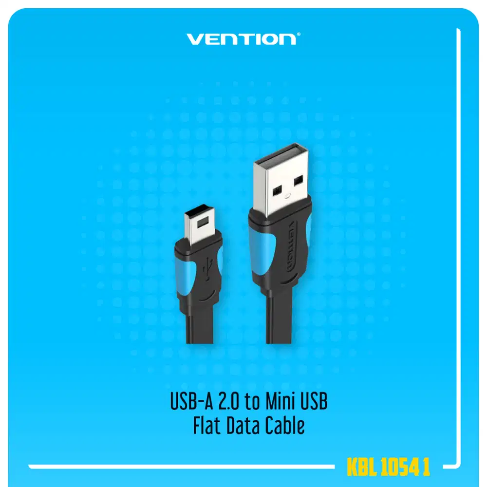 Vention USB-A 2.0 Male to Mini USB Flat Data Cable Kabel
