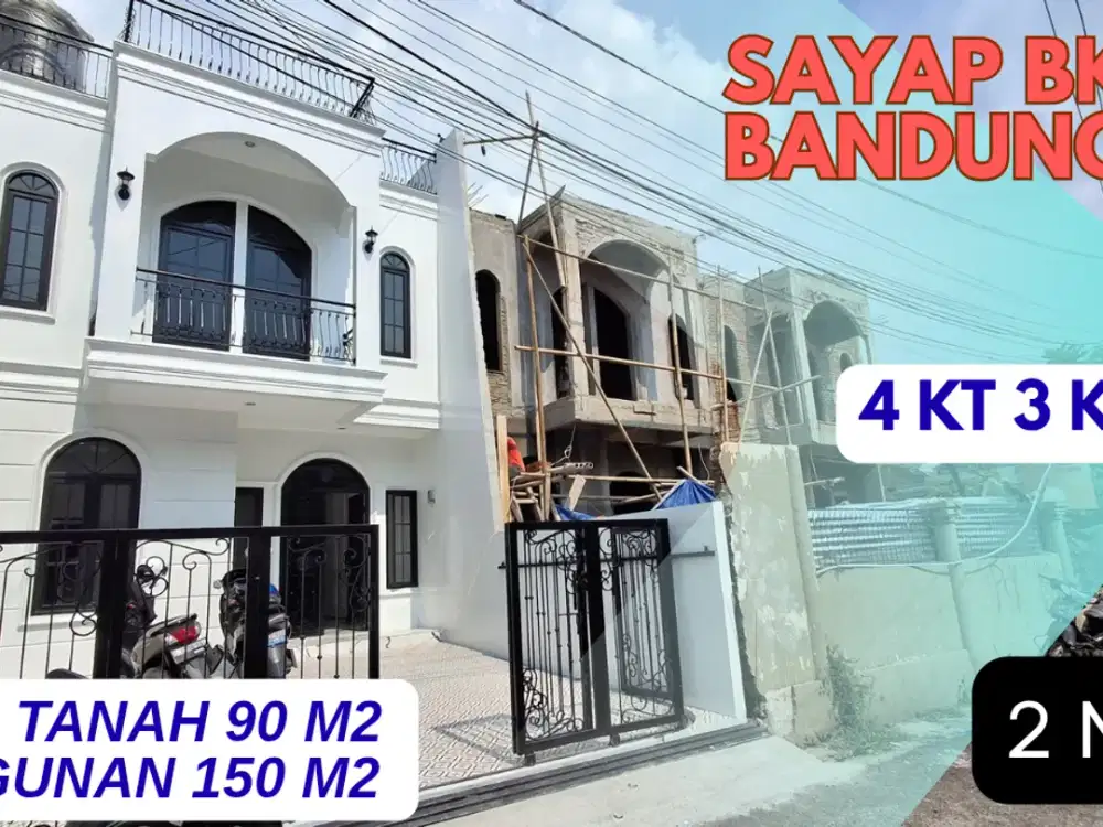 dijual rumah baru siap huni semi furnished area bkr bandung
