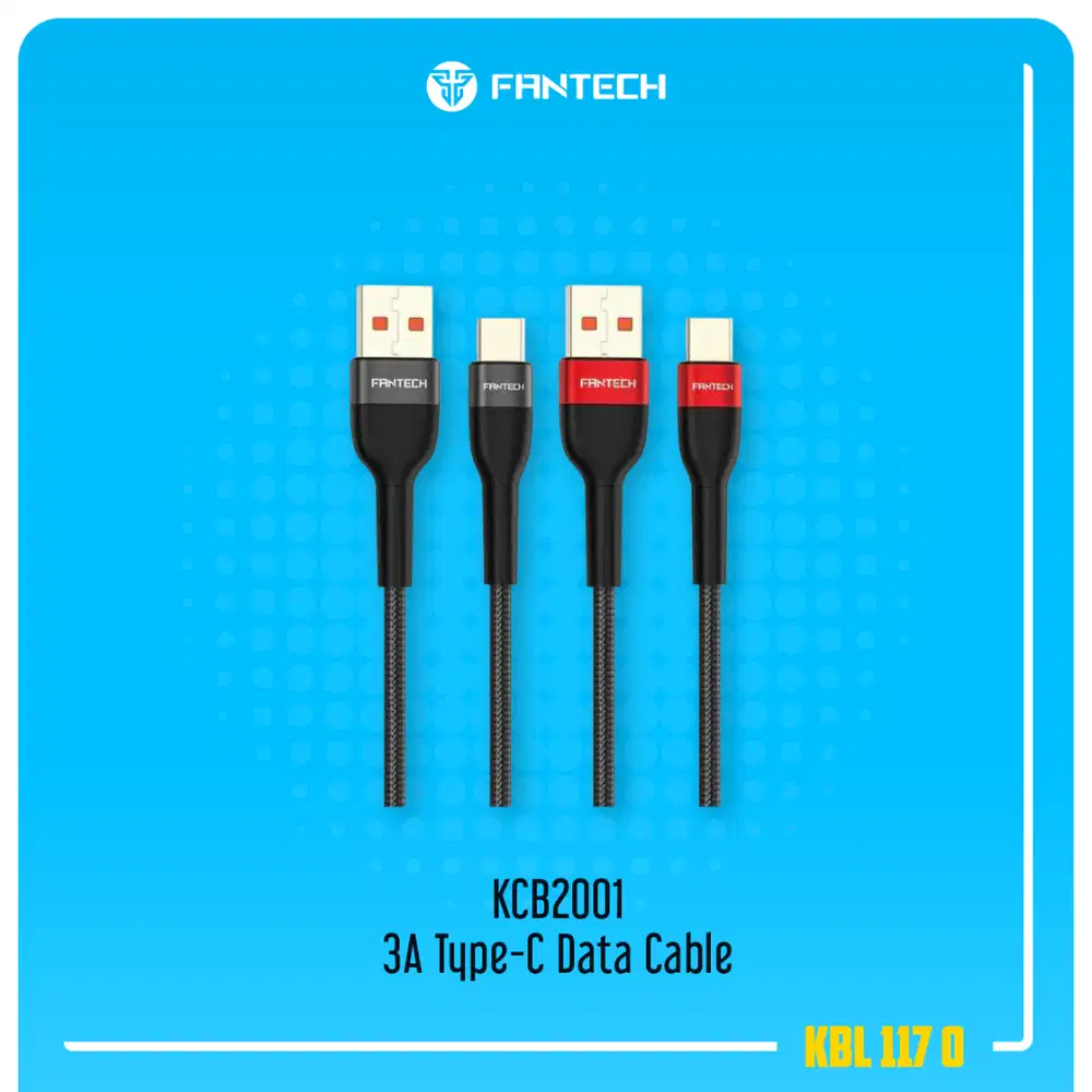 Fantech KCB2001 3A Quick Charge Type-C Data Cable Kabel - 2M