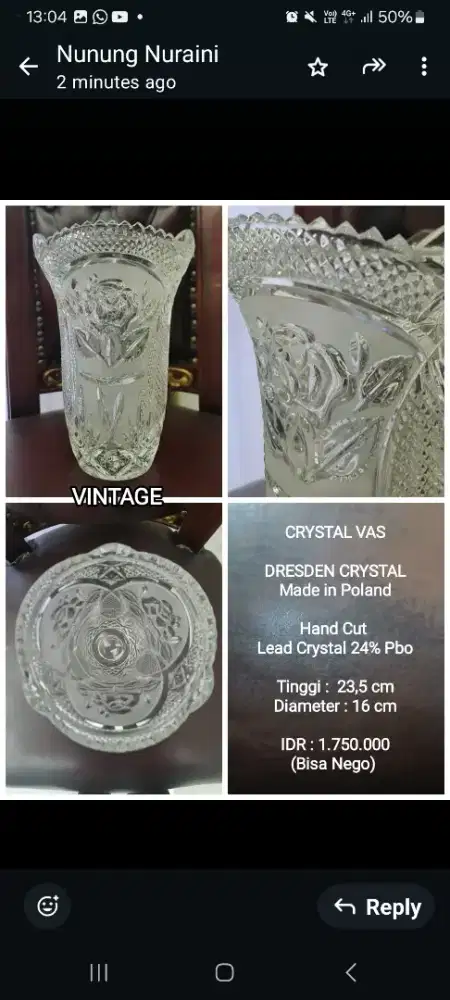 Pajangan dari crystal polland