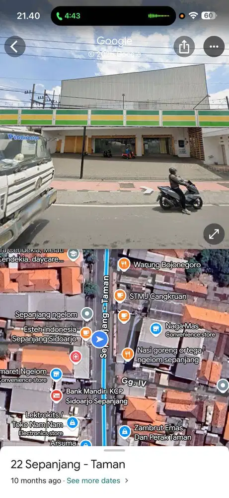 Dijual Bangunan Usaha Komersial Raya Ngelom Sepanjang-Taman